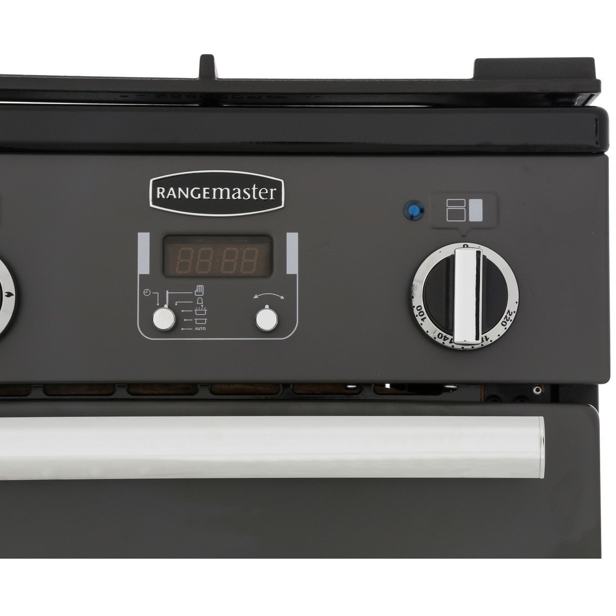 Rangemaster PDL100DFFWH/C 100cm Dual Fuel Range Cooker Professional Deluxe White / Chrome, A Rated