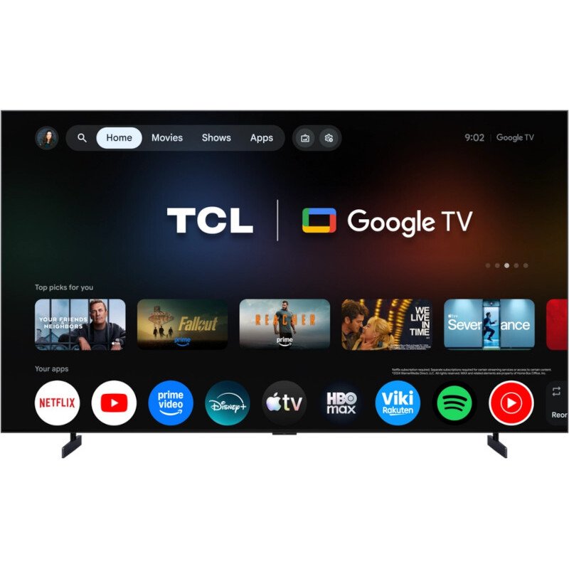 TCL 98A400M-UK 98" QD-Mini LED Smart Television, Black, D Rated