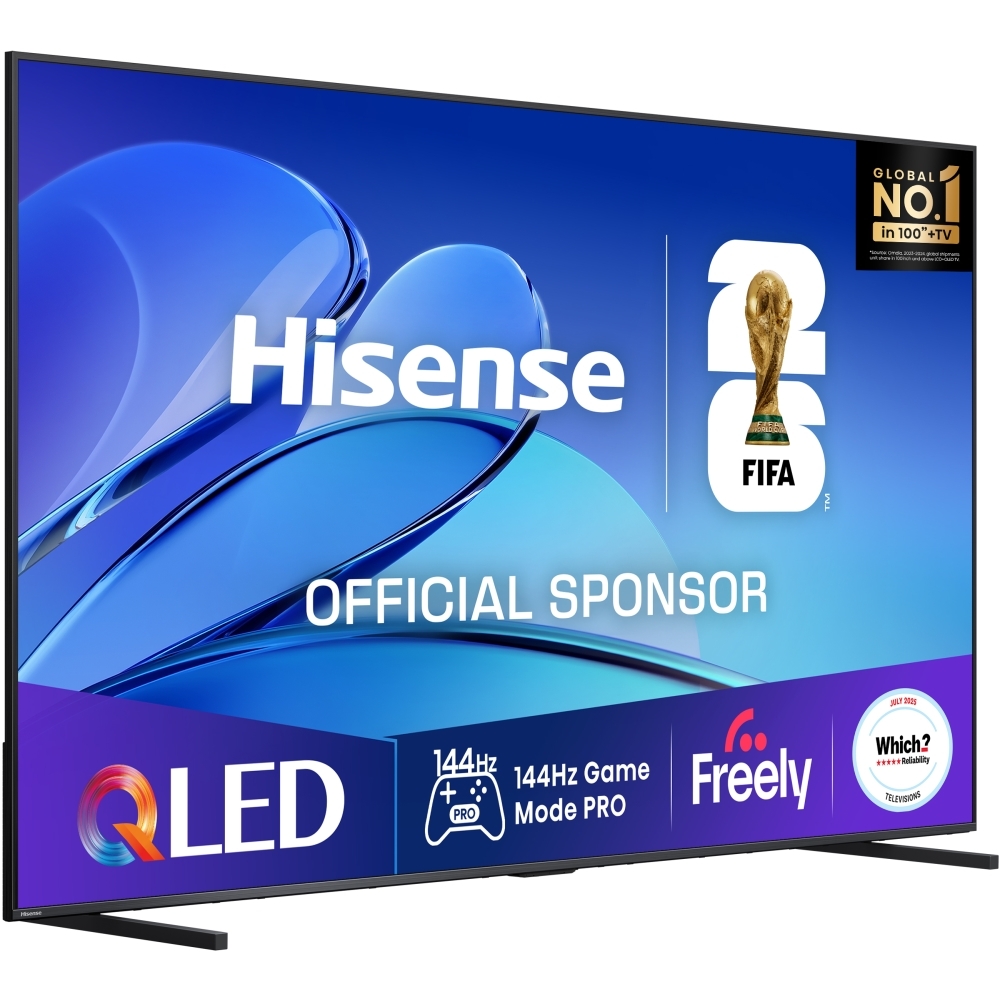 Hisense 98E7QTUK 98" QLED Smart Television, 4K Ultra HD, Grey, E Rated