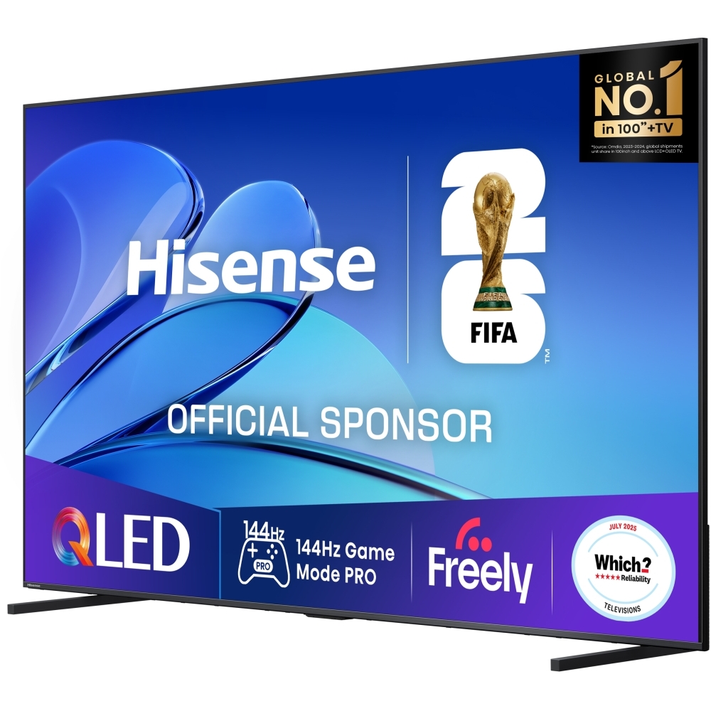 Hisense 98E7QTUK 98" QLED Smart Television, 4K Ultra HD, Grey, E Rated