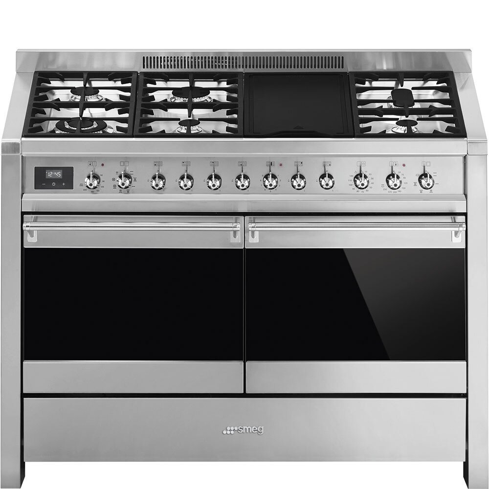 Smeg A481 Opera 120cm+ Dual Fuel Range Cooker, Stainless Steel, A