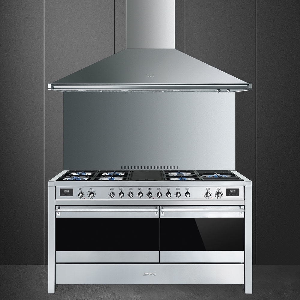 Smeg A5-81 Opera 120cm+ Dual Fuel Range Cooker, Stainless Steel, A Rated