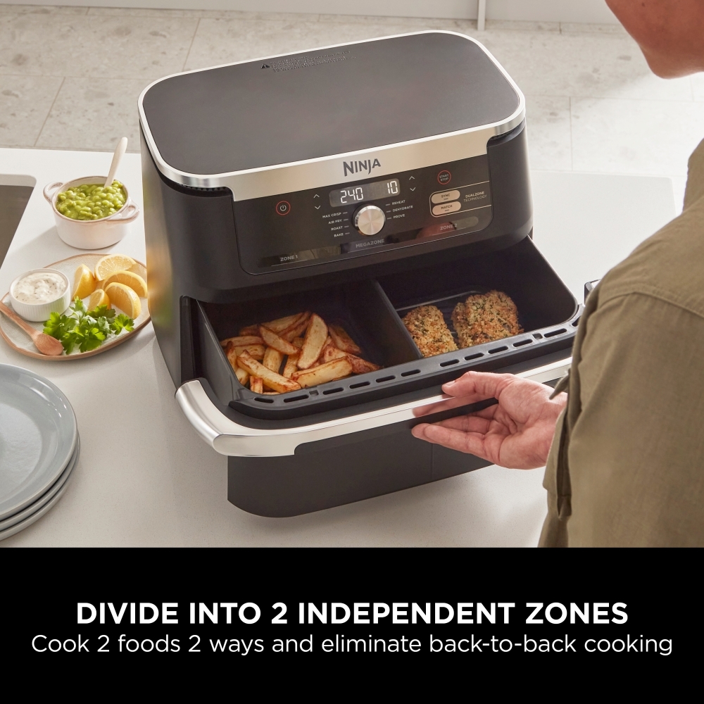 Ninja AF500UK Foodi FlexDrawer 10.4 litre Air Fryer, Black