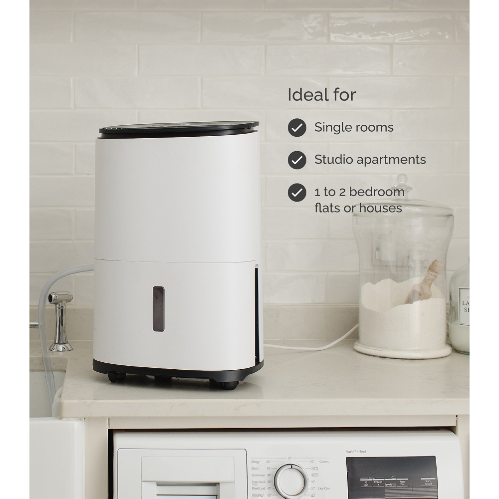 Meaco ARETEONE10L Dry Arete One 10l Dehumidifier & Air Purifier - White and Charcoal Black