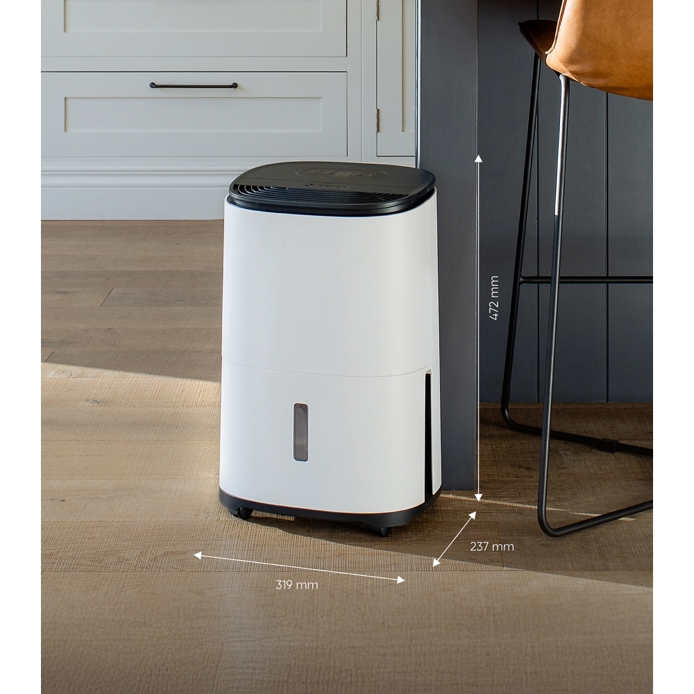 Meaco ARETEONE10L Dry Arete One 10l Dehumidifier & Air Purifier - White and Charcoal Black