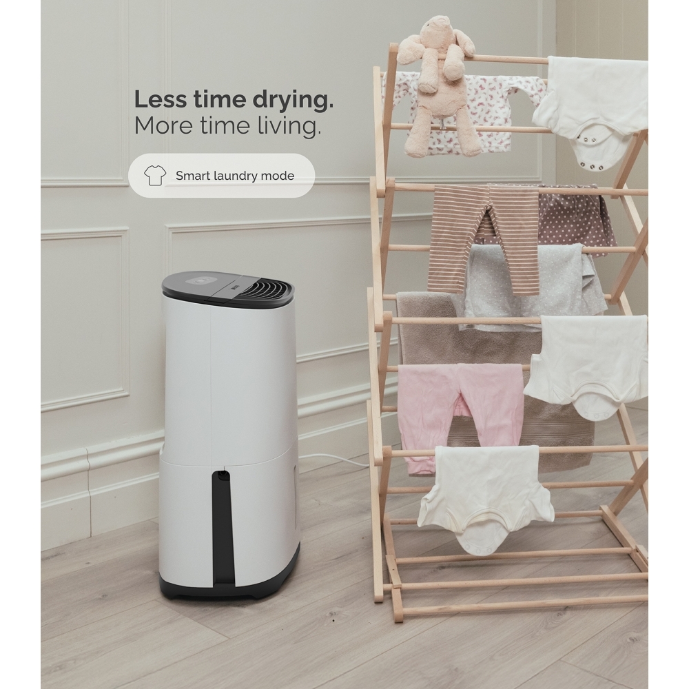 Meaco ARETEONE10L Dry Arete One 10l Dehumidifier & Air Purifier - White and Charcoal Black