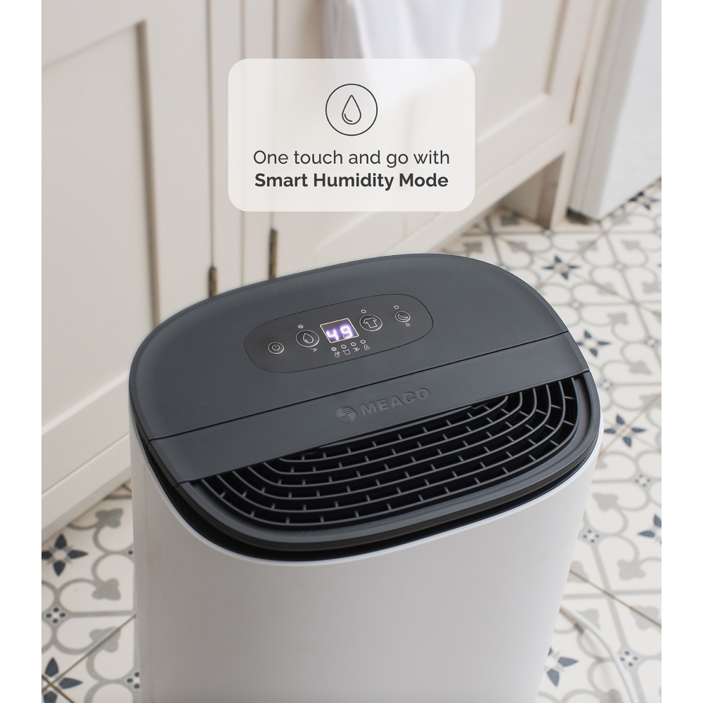 Meaco ARETEONE10L Dry Arete One 10l Dehumidifier & Air Purifier - White and Charcoal Black
