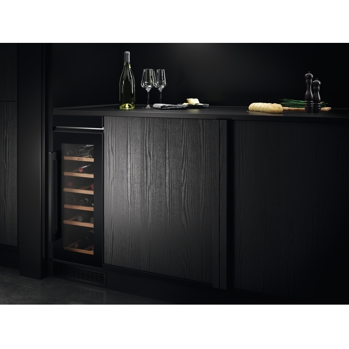 AEG AWS4020B5B Integrated Wine Cooler, Black, G Rated
