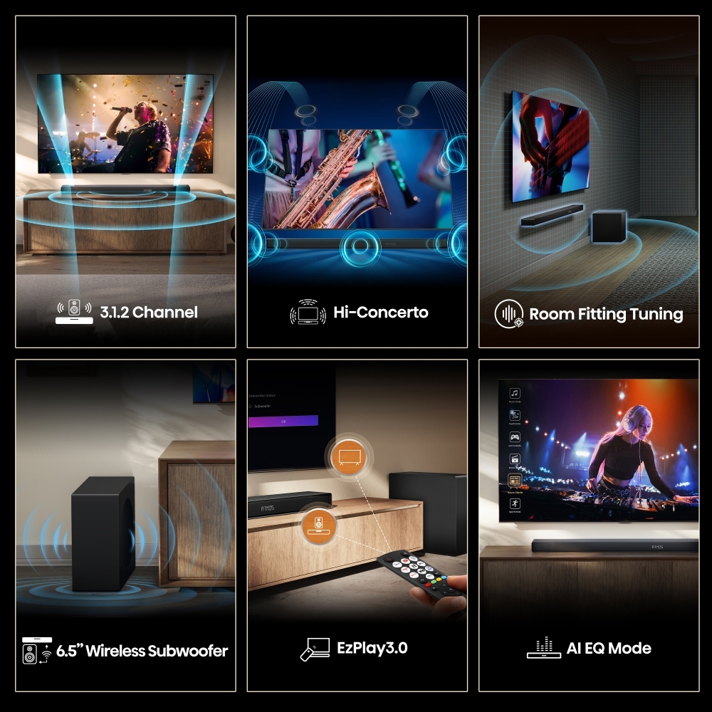 Hisense AX3120Q Sound Bar, Black