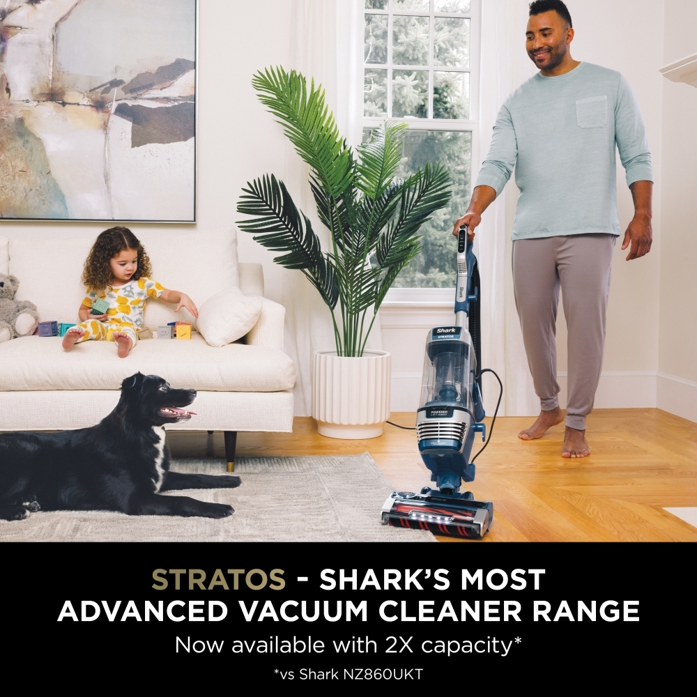 Shark AZ3000UKT Stratos Pet Pro Anti Hair Wrap Plus Anti-Odour XL Upright Vacuum Cleaner, Blue