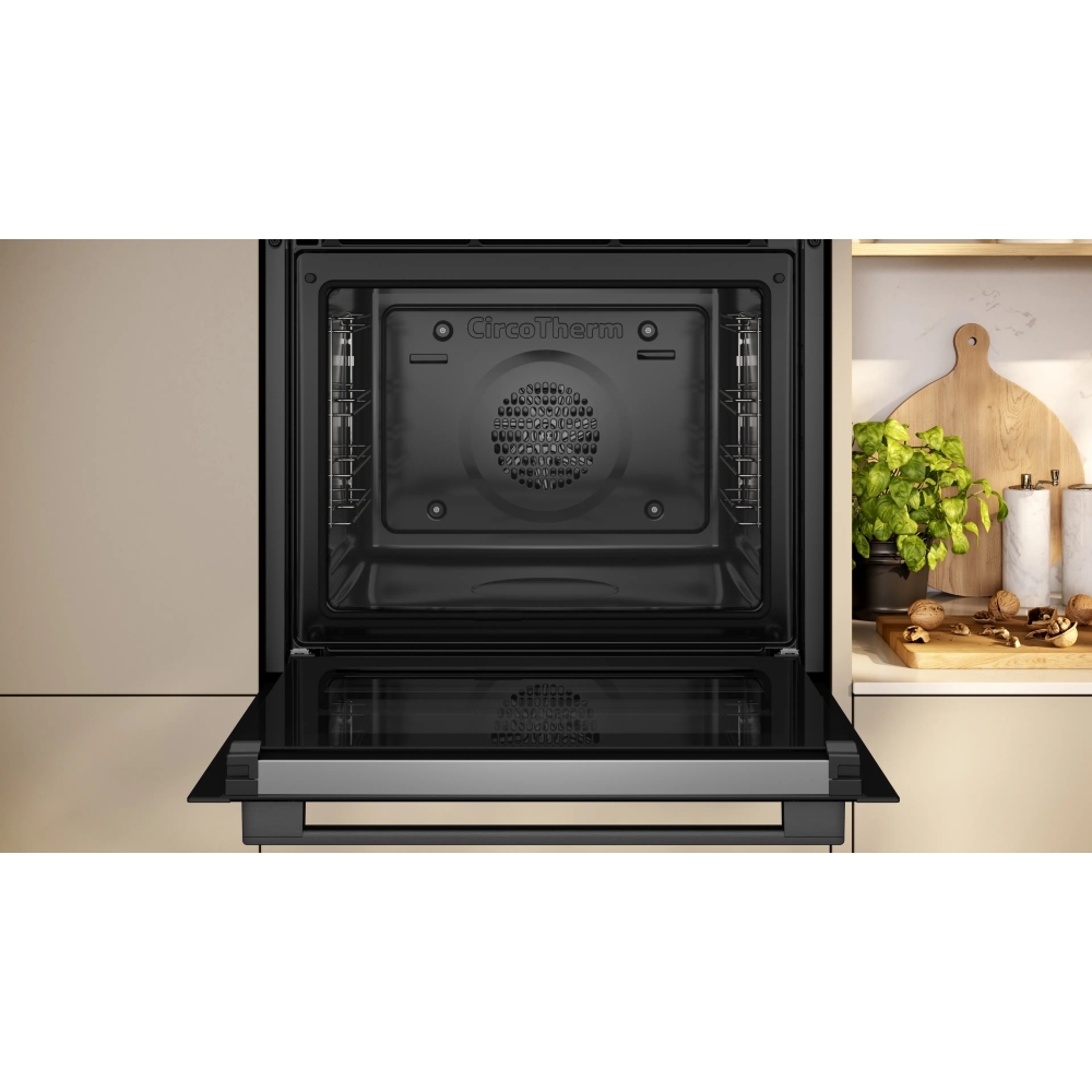 Neff B2ACH7AG7B N50 Built-In Electric Single Oven, Graphite Grey with Pyrolytic Cleaning, A+ Rated