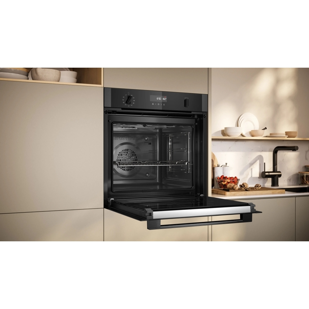 Neff B2ACH7AG7B N50 Built-In Electric Single Oven, Graphite Grey with Pyrolytic Cleaning, A+ Rated