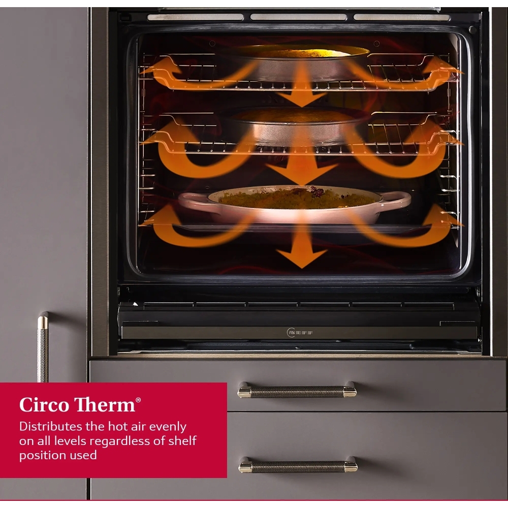 Neff B2ACH7AG7B N50 Built-In Electric Single Oven, Graphite Grey with Pyrolytic Cleaning, A+ Rated