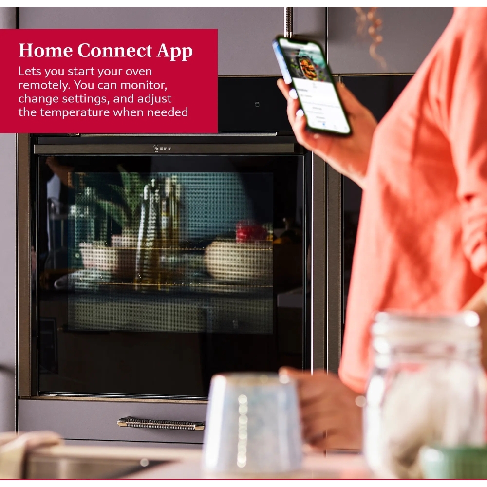 Neff B2ACH7AG7B N50 Built-In Electric Single Oven, Graphite Grey with Pyrolytic Cleaning, A+ Rated