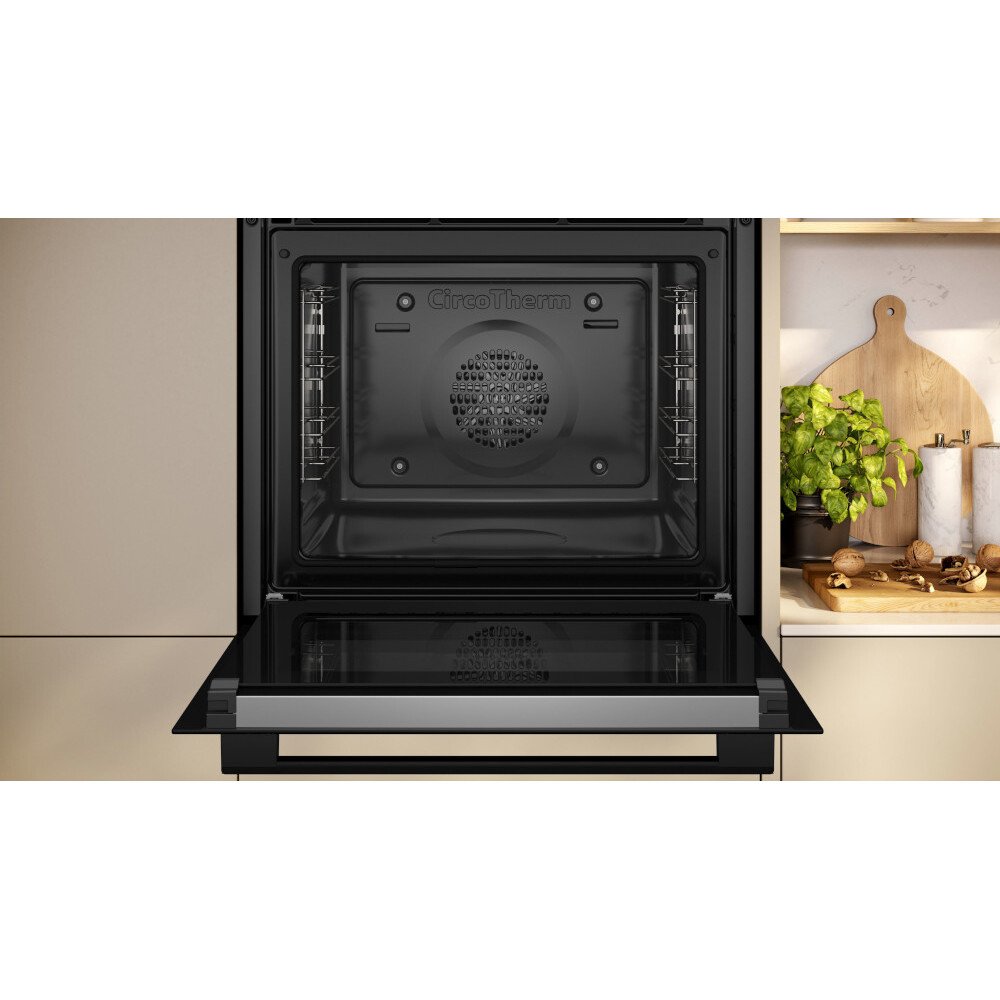 Neff B2CCJ7AK0B N30 Built-In Electric Single Oven with Pyrolytic Cleaning, Black, A+ Rated