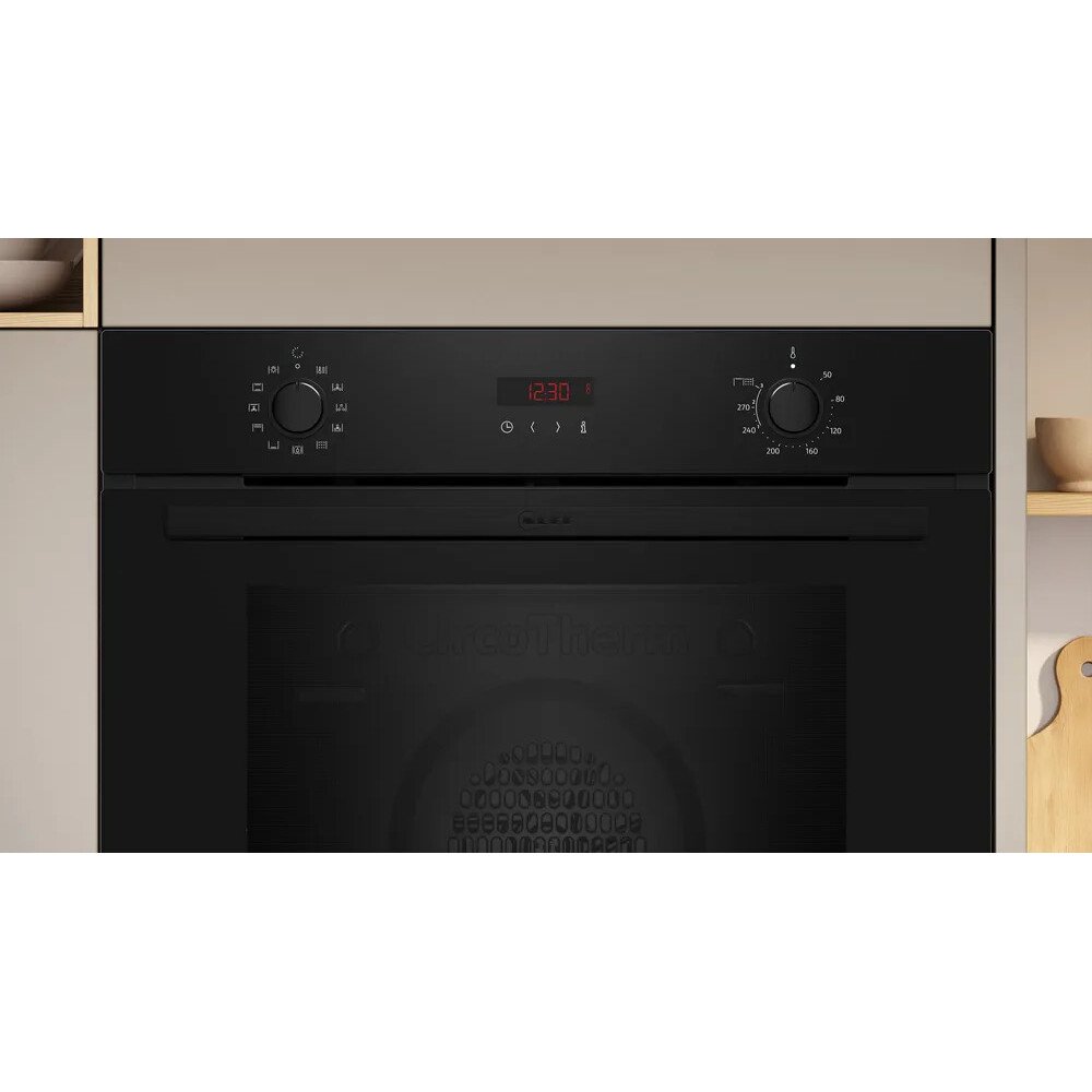 Neff B2DCG7AK3B N30 Built-In Electric Single Oven with Pyrolytic Cleaning, Black, A+ Rated