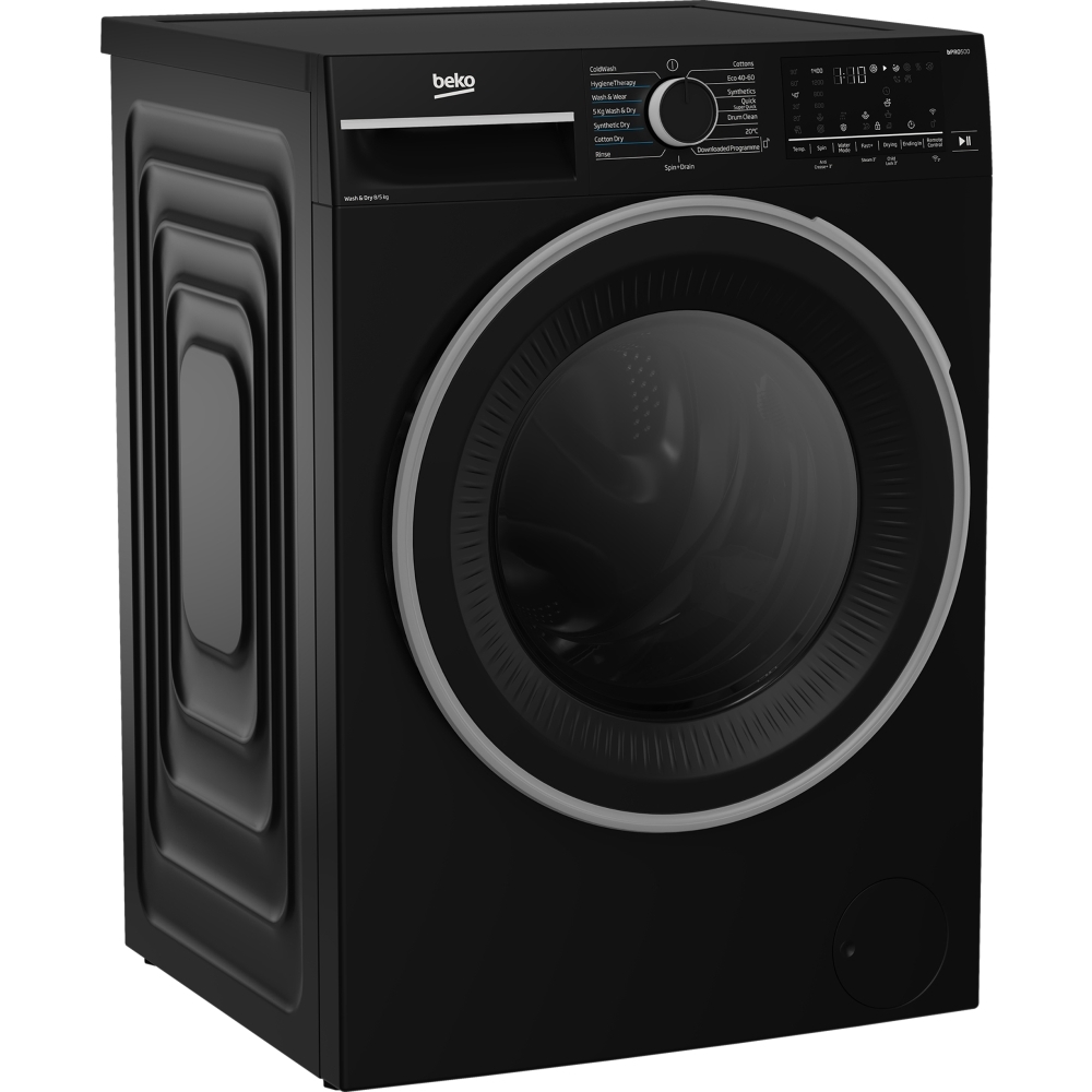 Beko B3D58545UB Washer Dryer, 8kg/5kg, 1400 Spin, Black, D Rated