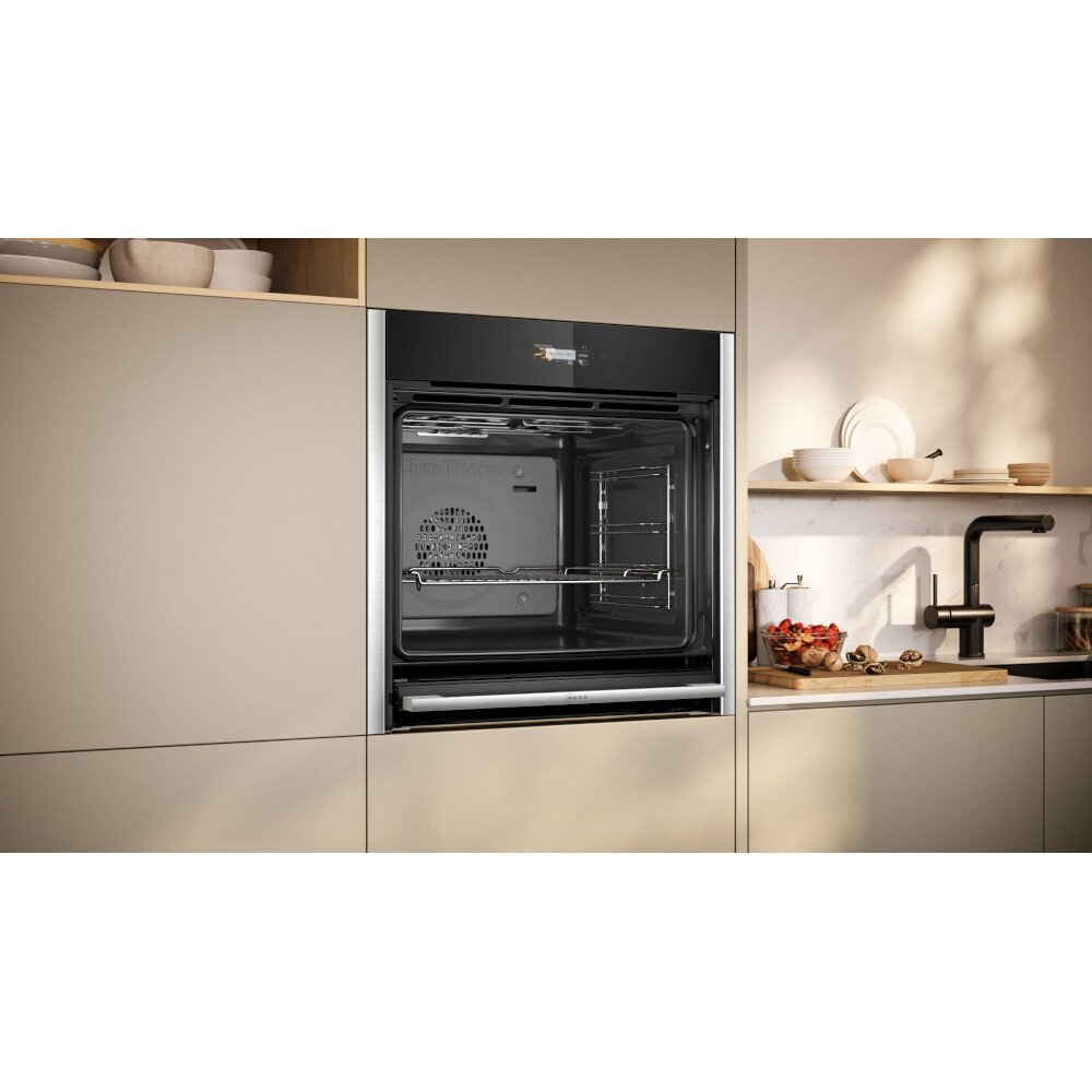 Neff N70 Slide and Hide B54CR31N0B Built-In Electric Single Oven, Stainless Steel, A+ Rated