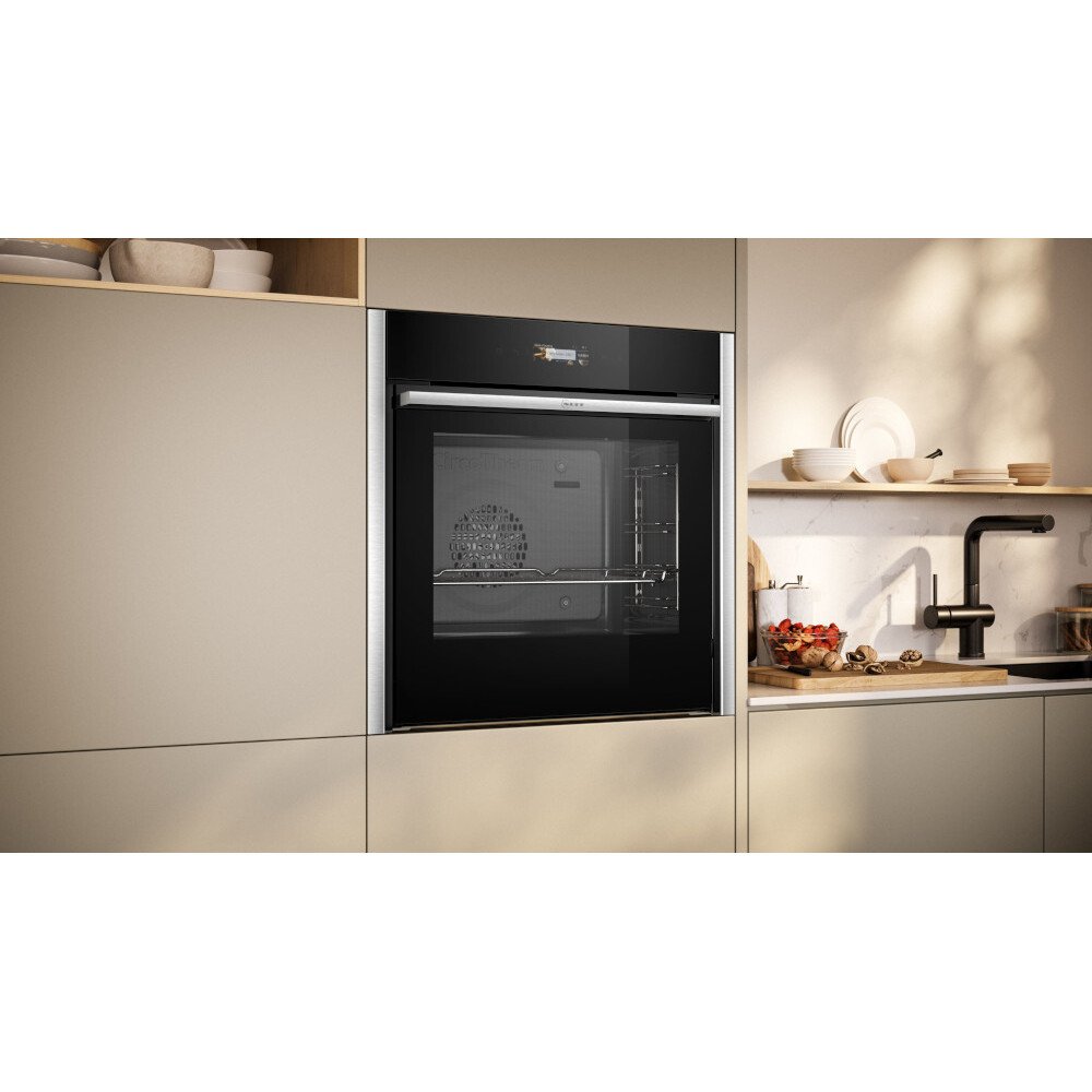 Neff N70 Slide and Hide B54CR31N0B Built-In Electric Single Oven, Stainless Steel, A+ Rated