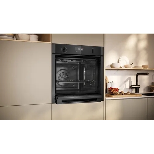 Neff B6ACH7AG7B N50 Built-In Electric Single Oven, Graphite Grey with Pyrolytic Cleaning, A+ Rated
