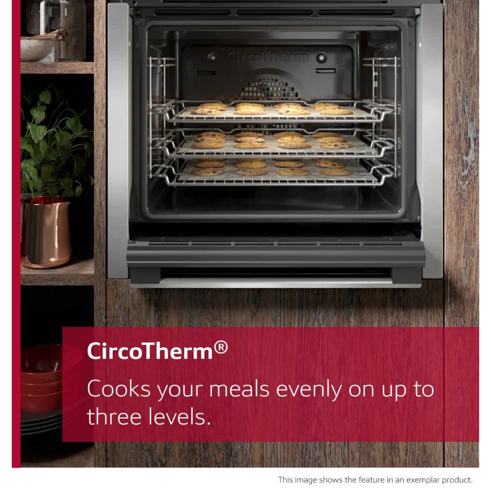 Neff B6ACH7AN7B N50 Built-In Electric Single Oven with Pyrolytic Cleaning, Stainless Steel, A+ Rated
