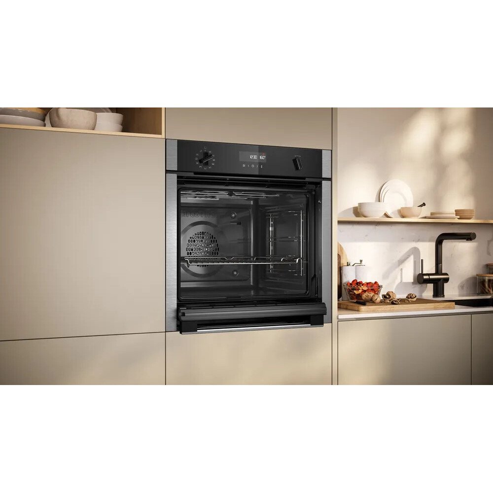 Neff B6ACH7AN7B N50 Built-In Electric Single Oven with Pyrolytic Cleaning, Stainless Steel, A+ Rated