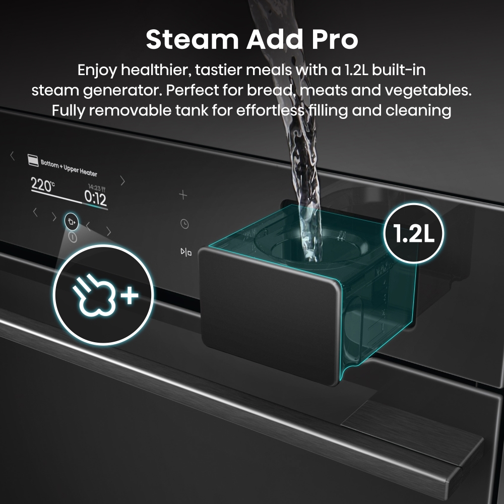 Hisense BAS6PH8BUKWF Built-In Electric Single Oven with Pyrolytic Cleaning, Black, A+ Rated