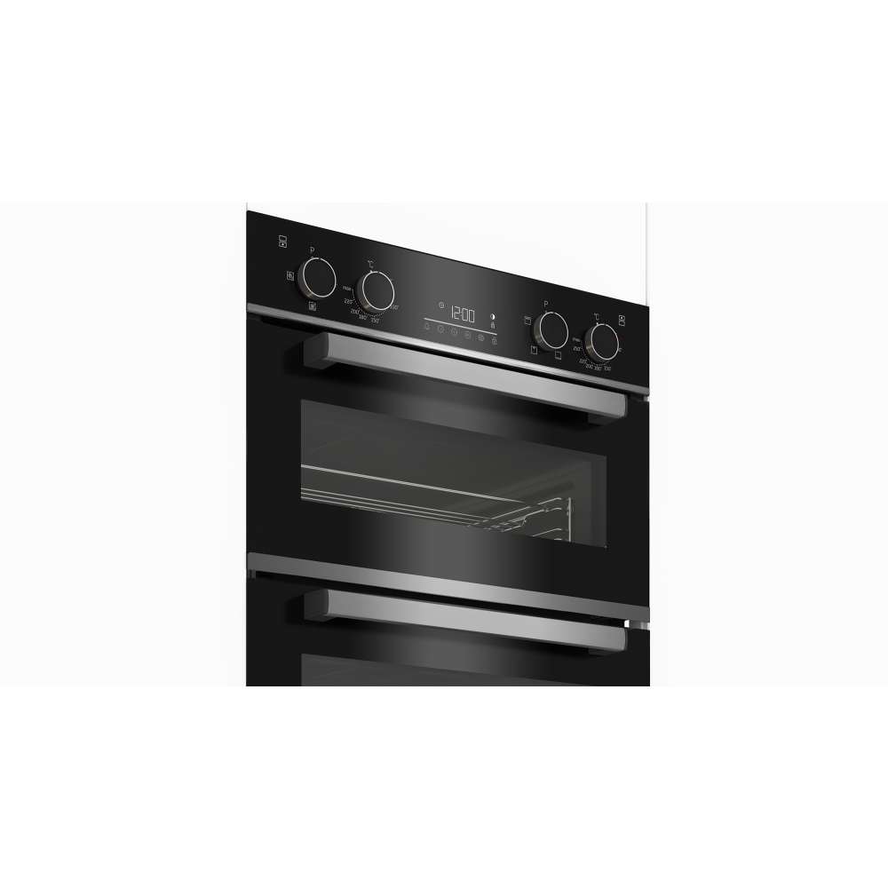Beko BBXDF25300X Built-In Electric Double Oven, Stainless Steel, A Rated