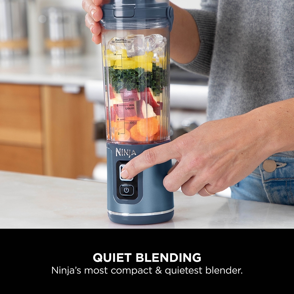 Ninja BC151UKNV Blast Cordless Portable Blender, Denim Blue, Black
