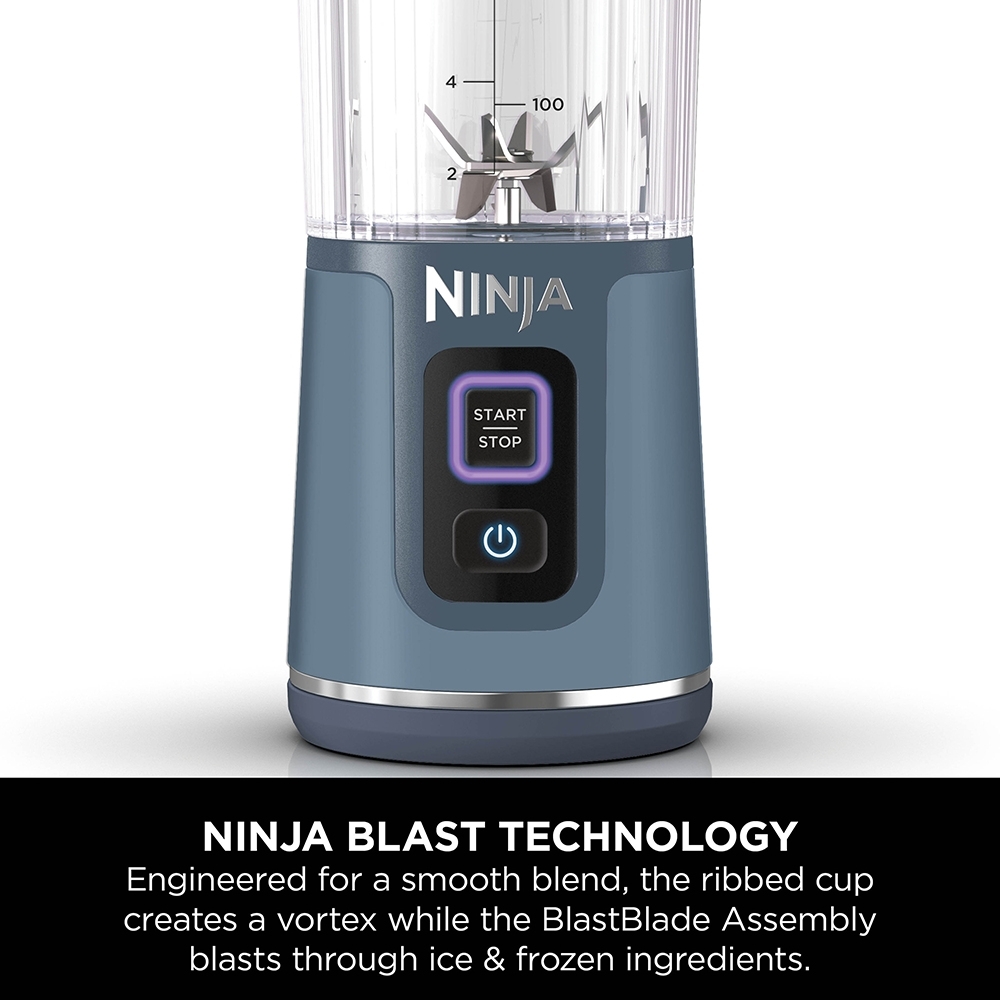 Ninja BC151UKNV Blast Cordless Portable Blender, Denim Blue, Black