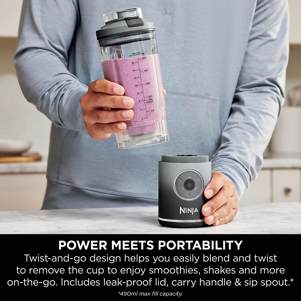 Ninja BC251UKGY Blast Max Portable Blender, Grey