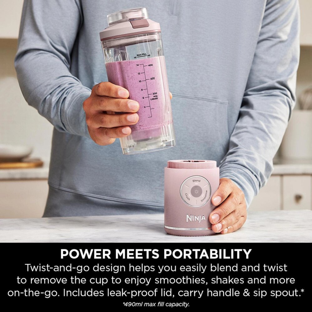 Ninja BC251UKPK Blast Max Portable Blender, Dusty Pink