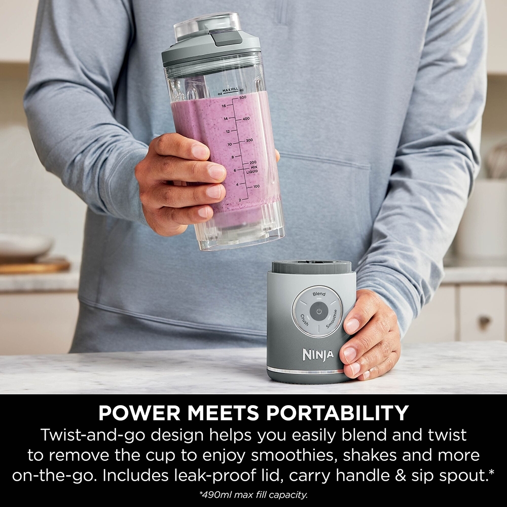 Ninja BC251UKSL Blast Max Portable Blender, Silver