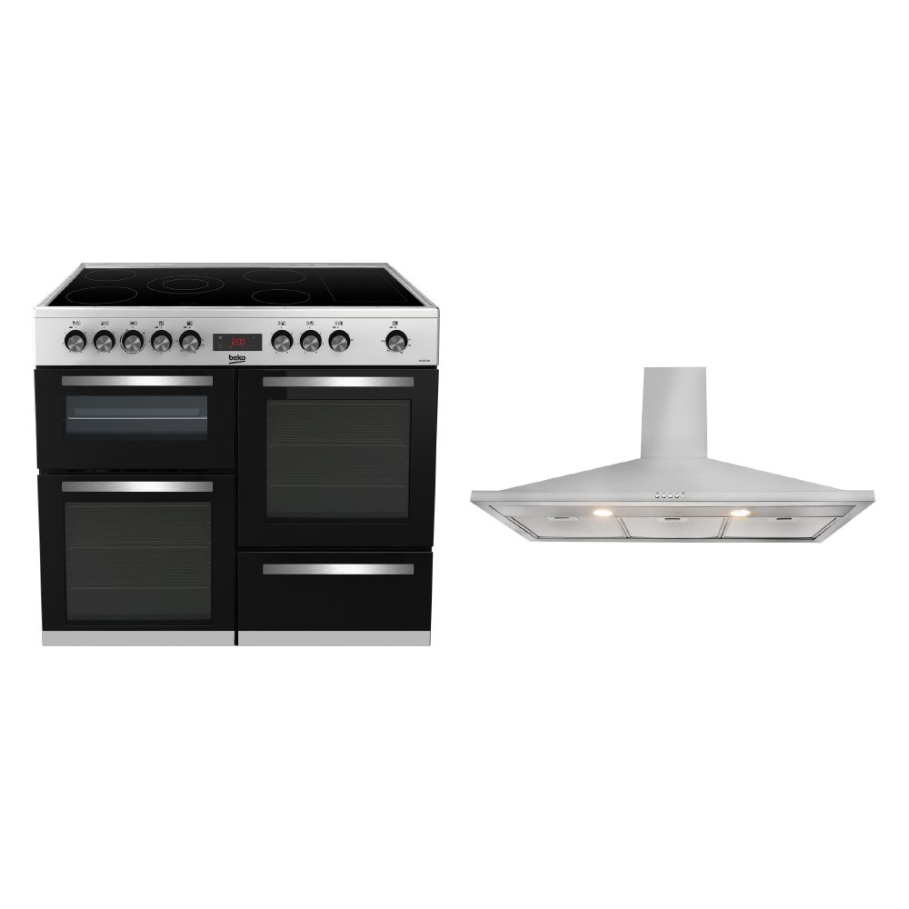 Beko Ceramic Range Cooker & Hood Pack