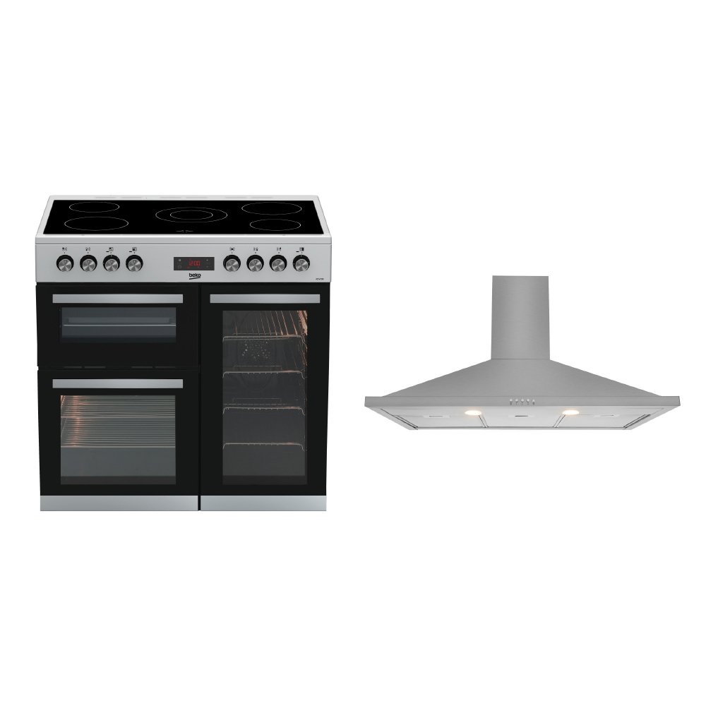 Beko Ceramic Range Cooker & Hood Pack