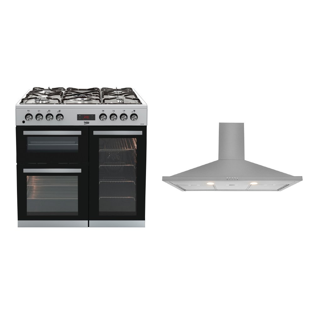 Beko Dual Fuel Range Cooker & Hood Pack