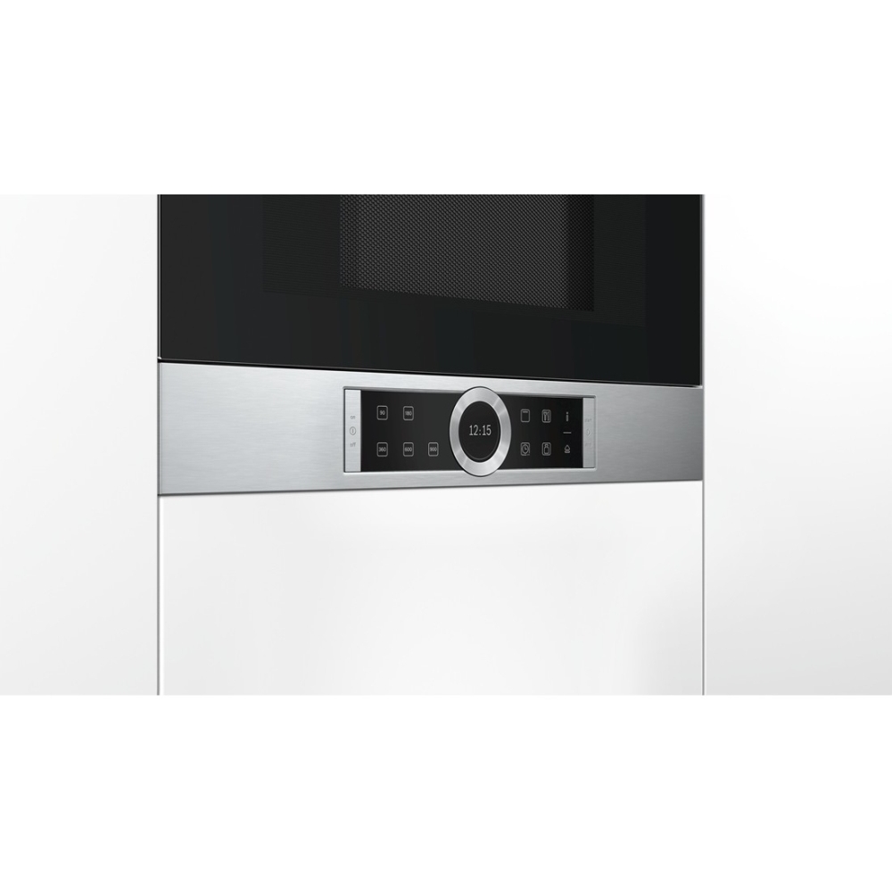 Buy Bosch Serie 8 BEL634GS1B BuiltIn Microwave with Grill Brushed Steel Marks Electrical