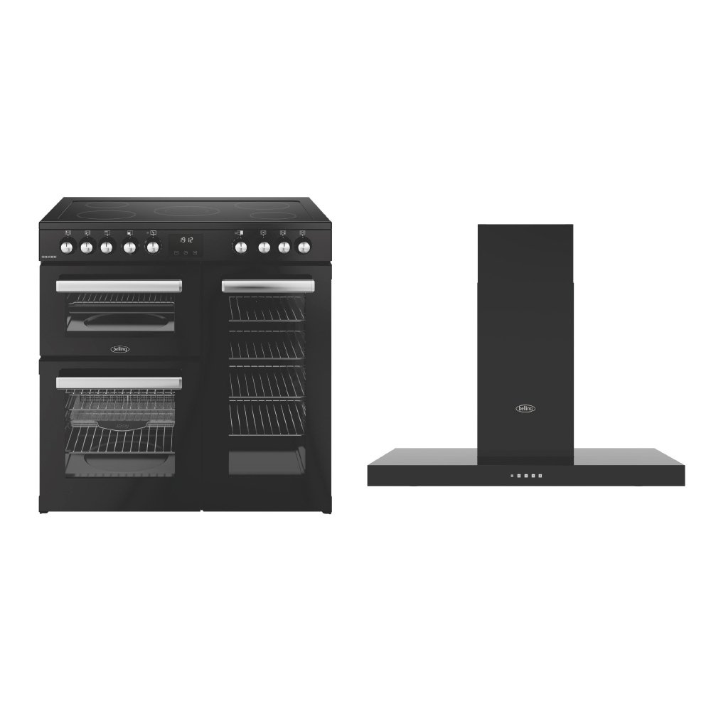 Belling Cookcentre Ceramic Range Cooker & Hood Pack