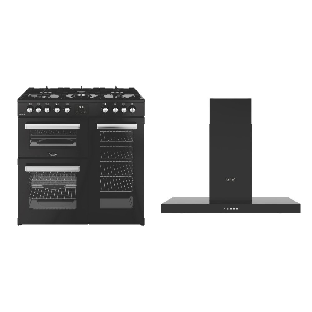 Belling Cookcentre Dual Fuel Range Cooker & Hood Pack