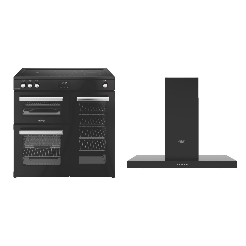 Belling Cookcentre Induction Range Cooker & Hood Pack