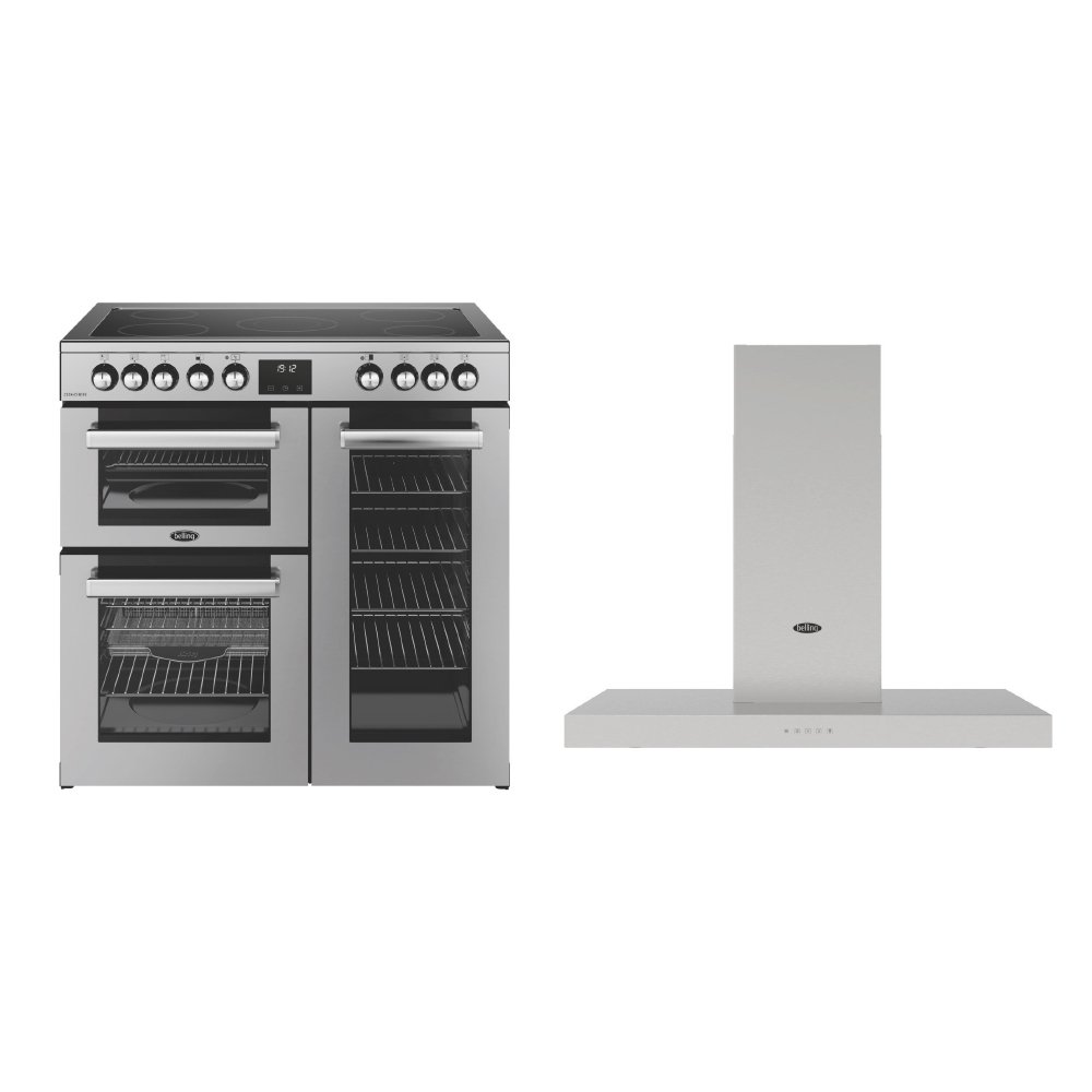 Belling Cookcentre Ceramic Range Cooker & Hood Pack