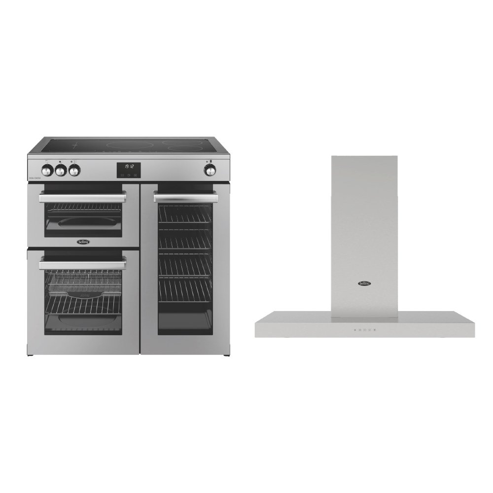 Belling Cookcentre Induction Range Cooker & Hood Pack