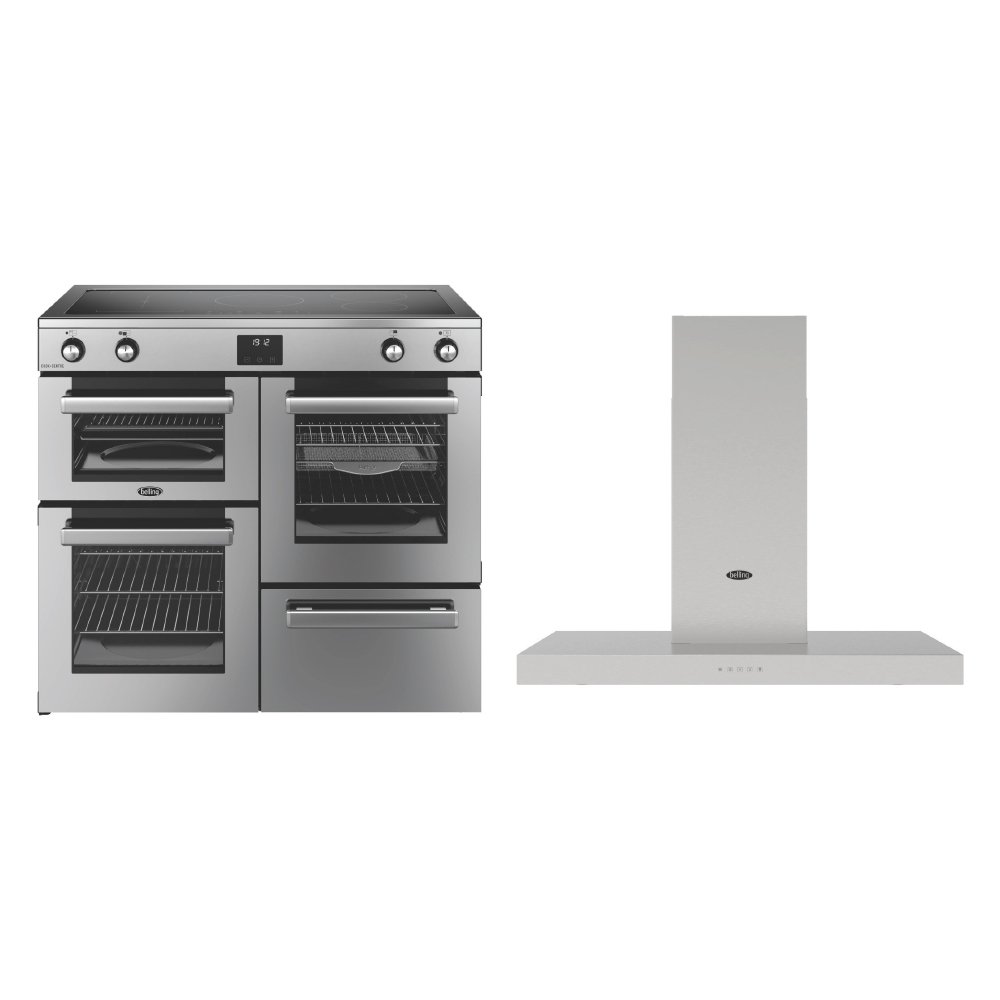 Belling Cookcentre Induction Range Cooker & Hood Pack