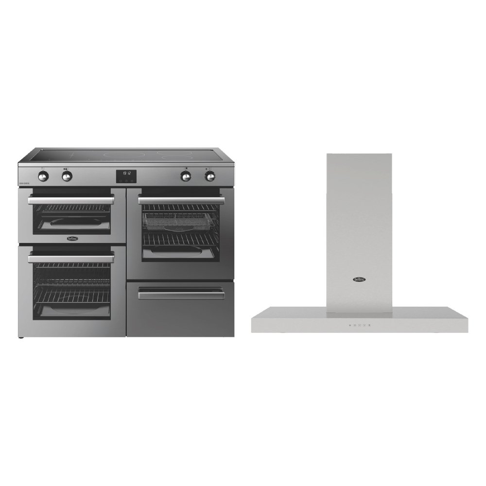 Belling Cookcentre Induction Range Cooker & Hood Pack