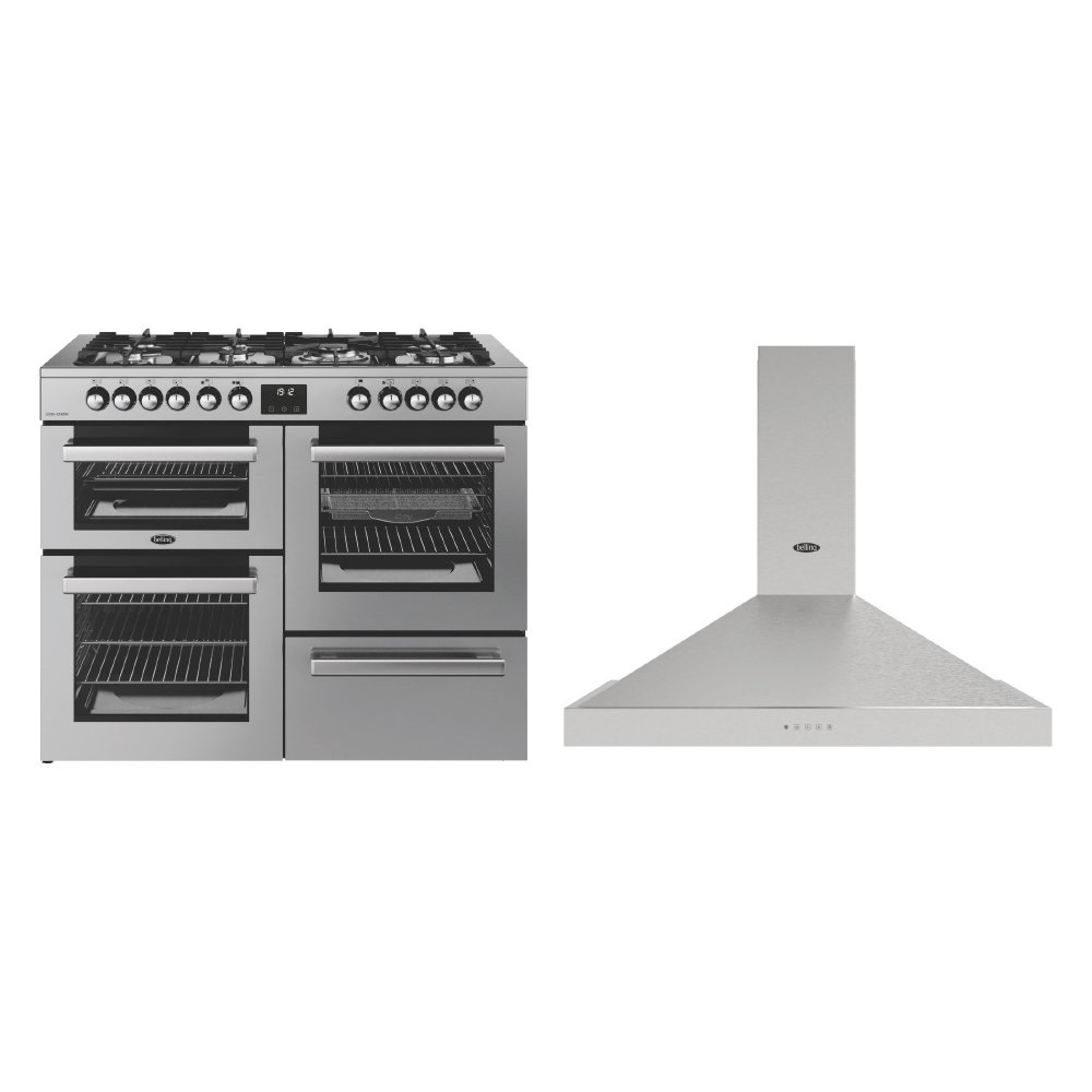 Belling Cookcentre Dual Fuel Range Cooker & Hood Pack