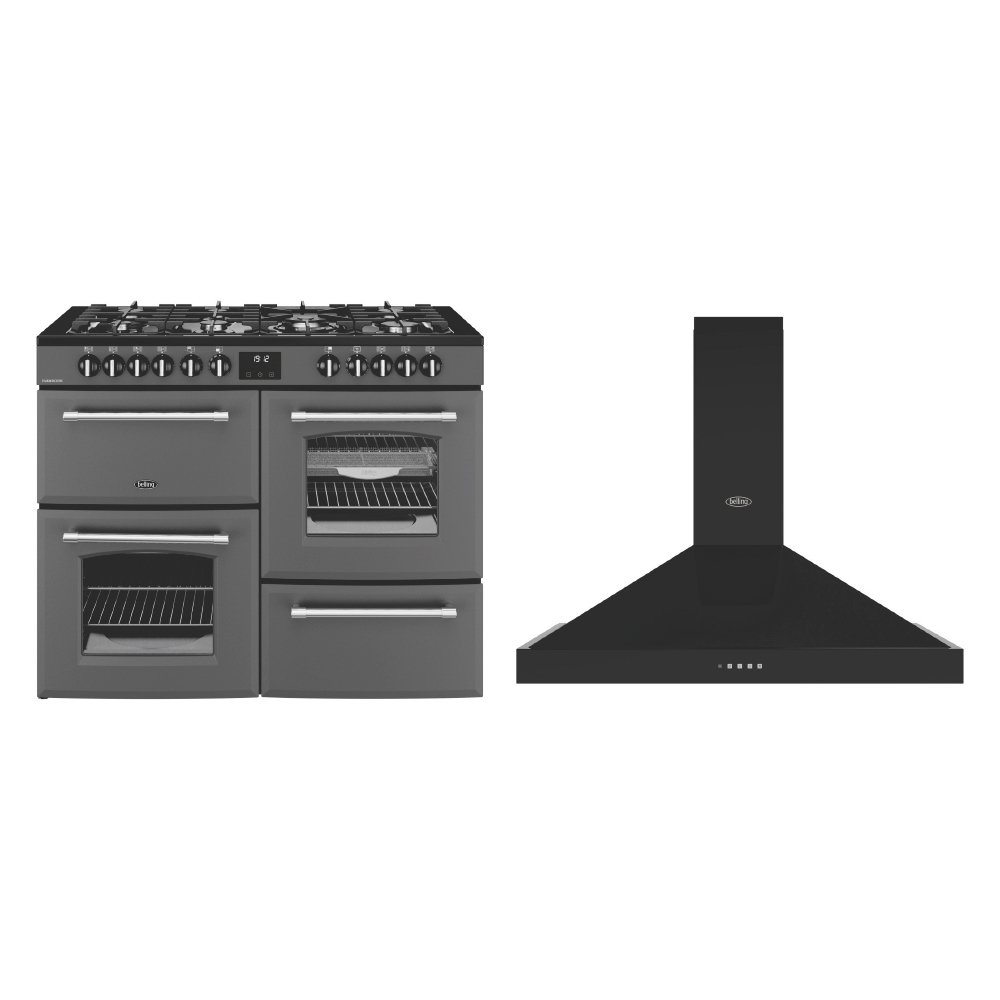 Belling Farmhouse Dual Fuel Range Cooker & Hood Pack