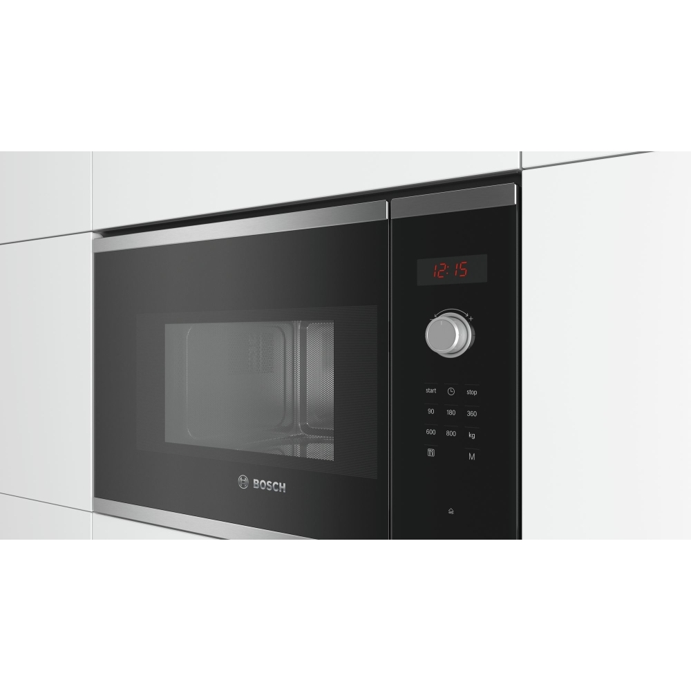 Bosch BFL523MS0B Series 4 Built-In Microwave, Stainless Steel