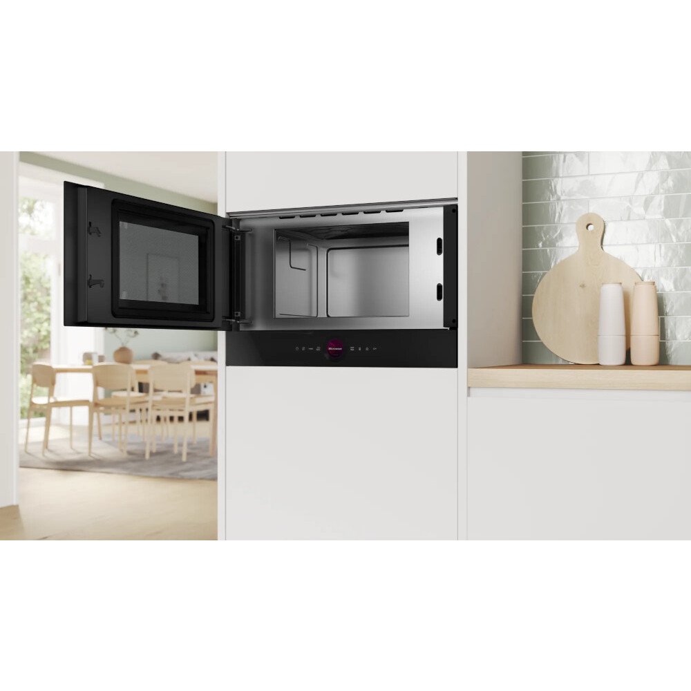 Bosch BFL7221B1B Series 8 Built-In Microwave, Black