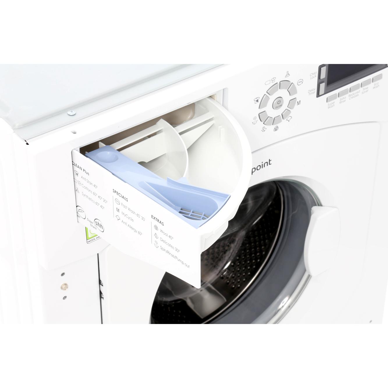 Buy Hotpoint Ultima SLine BHWMED149 Integrated Washing Machine (BHWMED149UK) White Marks