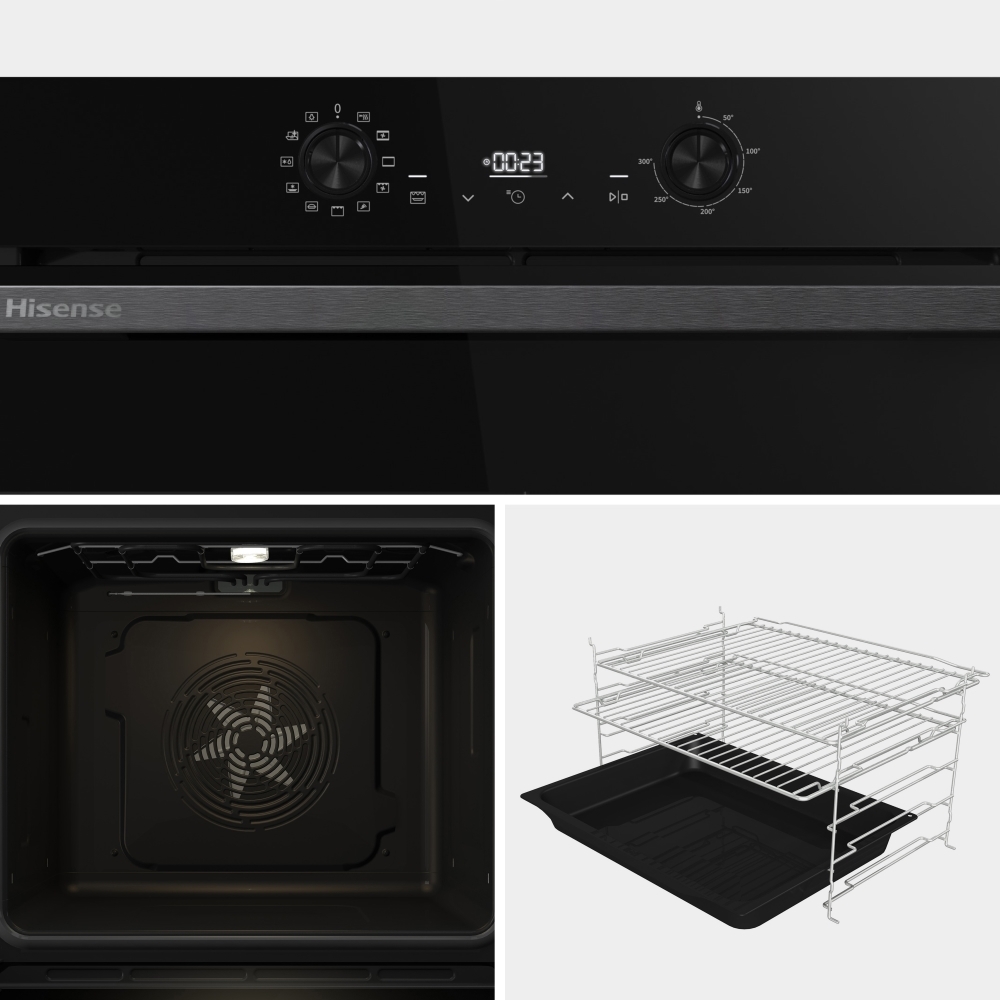 Hisense BI622ABPGUK Built-In Electric Single Oven, Black, A Rated